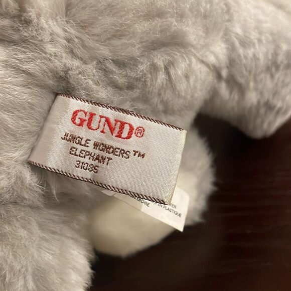 Gund Jungle Wonders Elephant Adorable Plush Grey Elephant #31085 Excellent Used - Picture 8 of 9